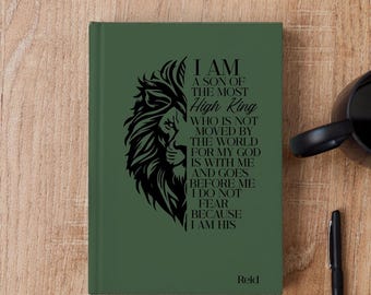 Personalized Christian Journal for Son, Custom Journal for Christian Man, Christian Gift for Husband, Faith Gift for Teen Boy