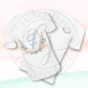 Diseño PNG de Mamá con Escudo Rosa Floral, Versículo Bíblico Proverbios 31:25 KJV (Descarga Digital)