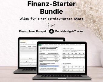 KLARVIO Finance Starter Bundle | Easy introduction to budgeting & monthly planning | PDF + Excel for couples and families