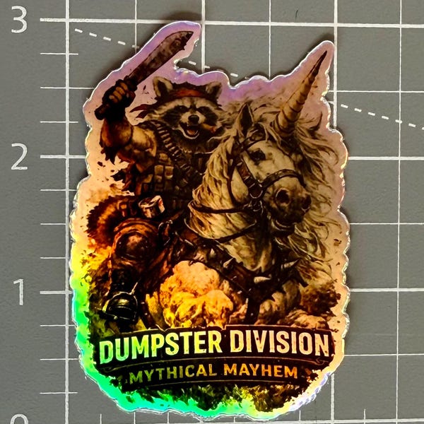 Mythical Mayhem – Dumpster Division Holographic Decal