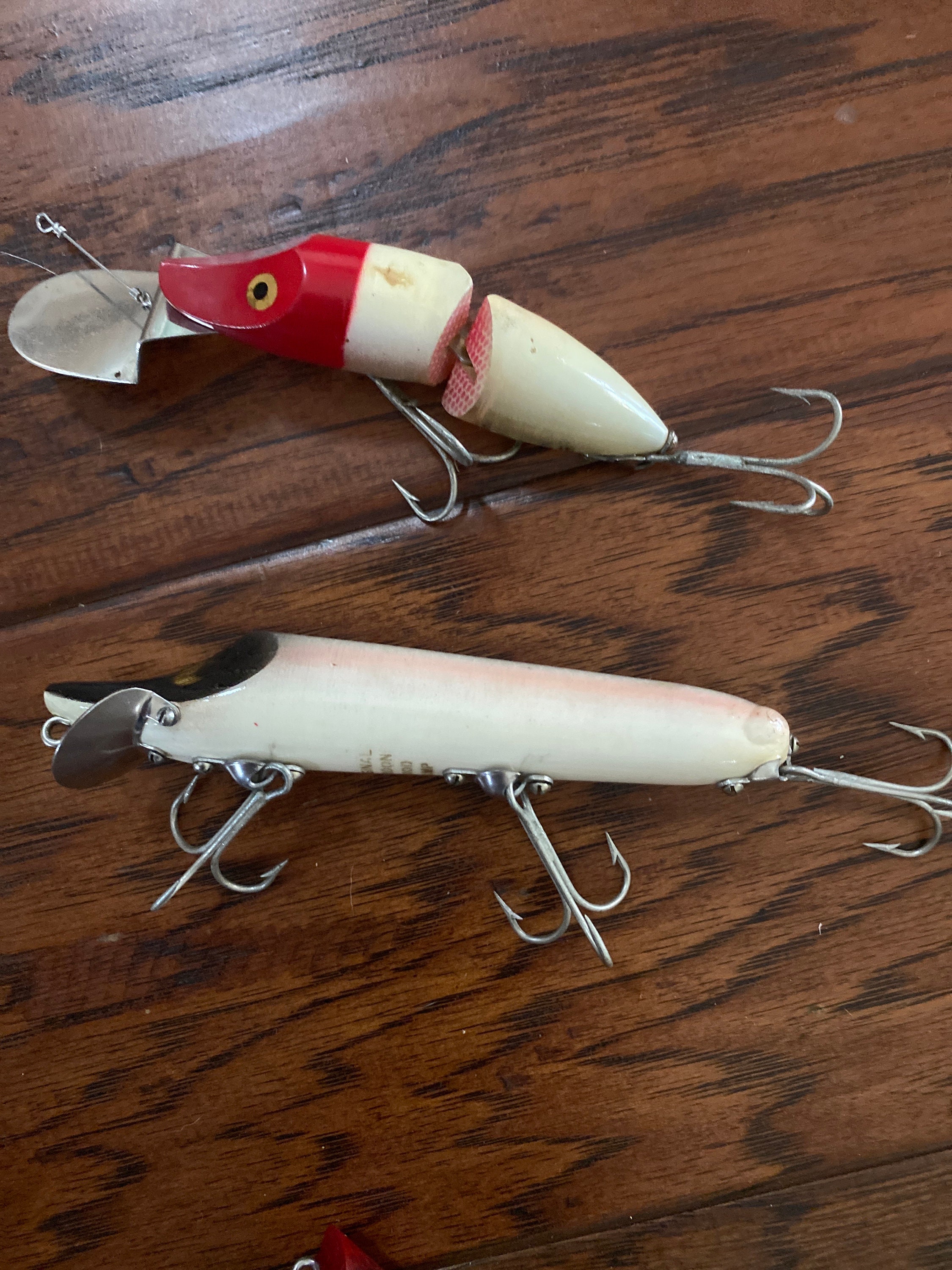 Lures Heddon Vintage Lot of 6 Lures Zara Spook 1 Lucky 13 Wood
