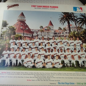 San Diego Padres Team Photos 1987 Hotel Del Coronado X2