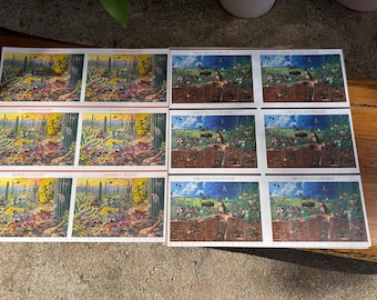 USPS Nature of America #1 and 3 full sheet with six full sets uncut please see photos