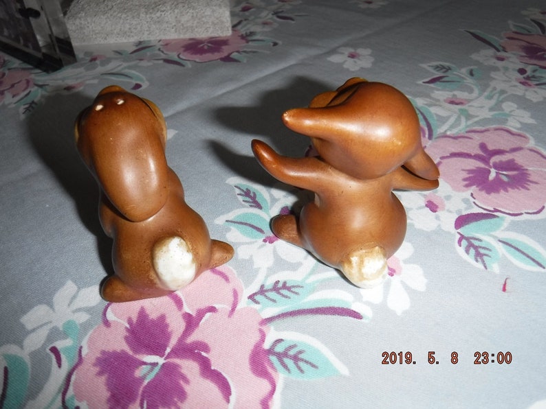 Thumper Walt Disney Goebel Germany RabbitBunny pair Cork Bottom Salt /& Pepper Set