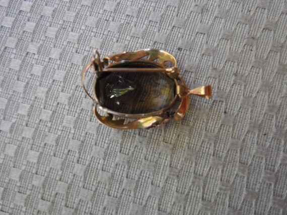 Smoky Topaz 18K pendant or brooch/pin - image 2