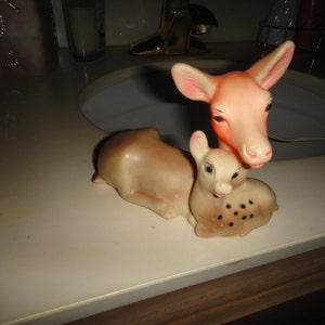 Deer and Doe light 1964 Vintage Bonnytex