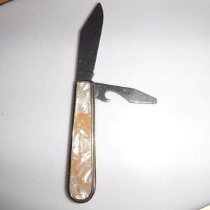 Pocket Folding Knife Colonial Prov. U.S.A. 2 Blade 2 & screw driver bottle opener with advertising image 4