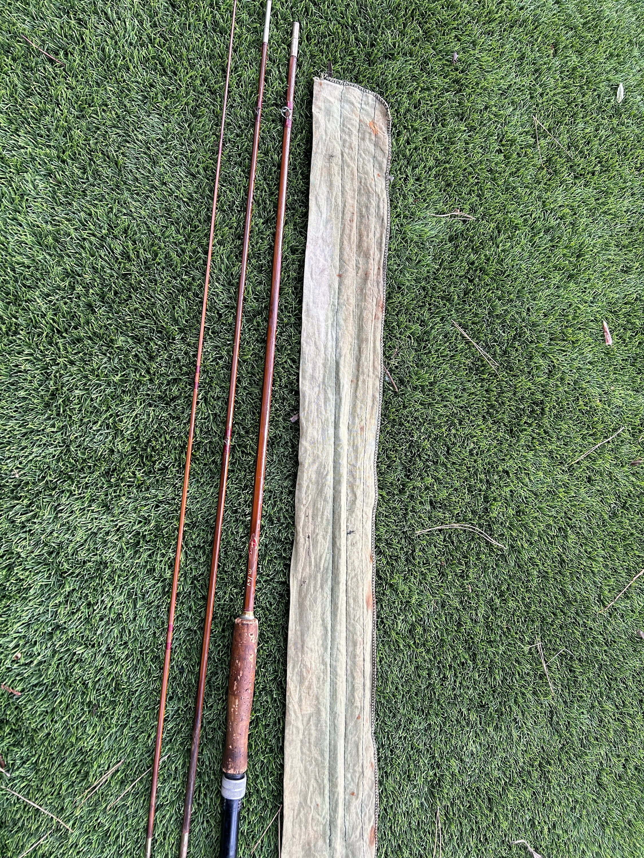 Vintage Bamboo Fishing Rod -  Sweden