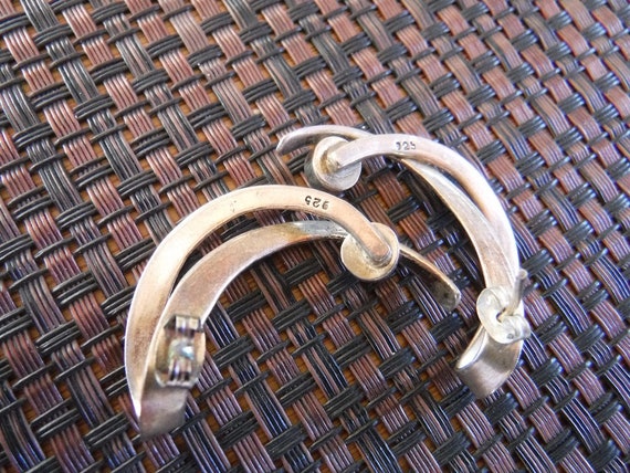 Sterling silver and garnet pierced earrings - image 5