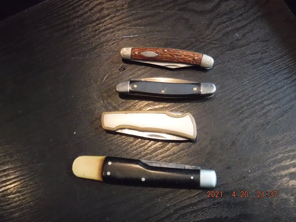 Pocket knives x 4 JA Henckles Coast Atco and Things Remembered Etsy