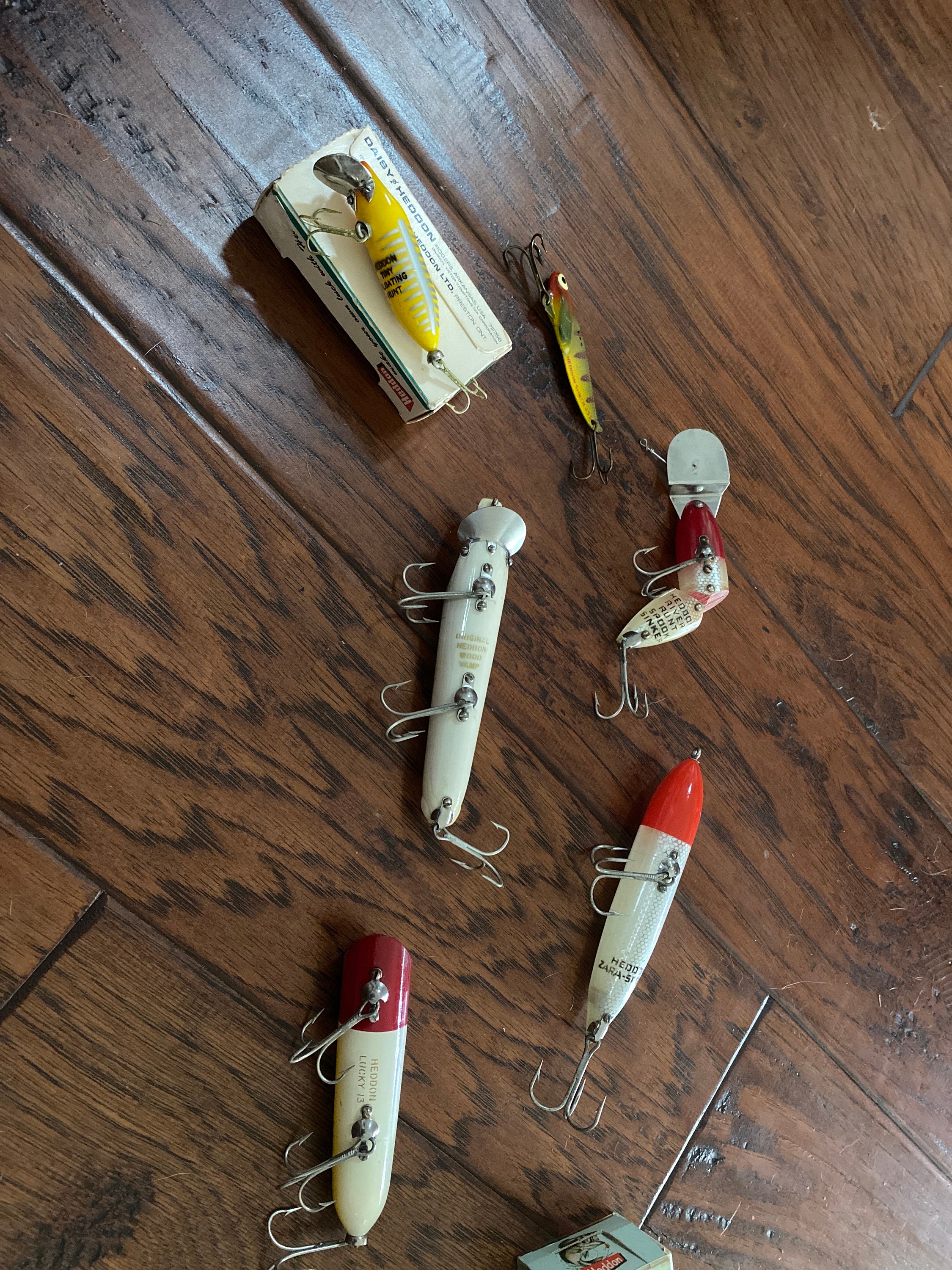 Lures Heddon Vintage Lot of 6 Lures Zara Spook 1 Lucky 13 Wood