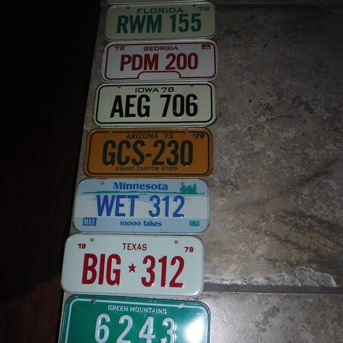 Bicycle license good plates 1978 - 1979 metal lot of 8