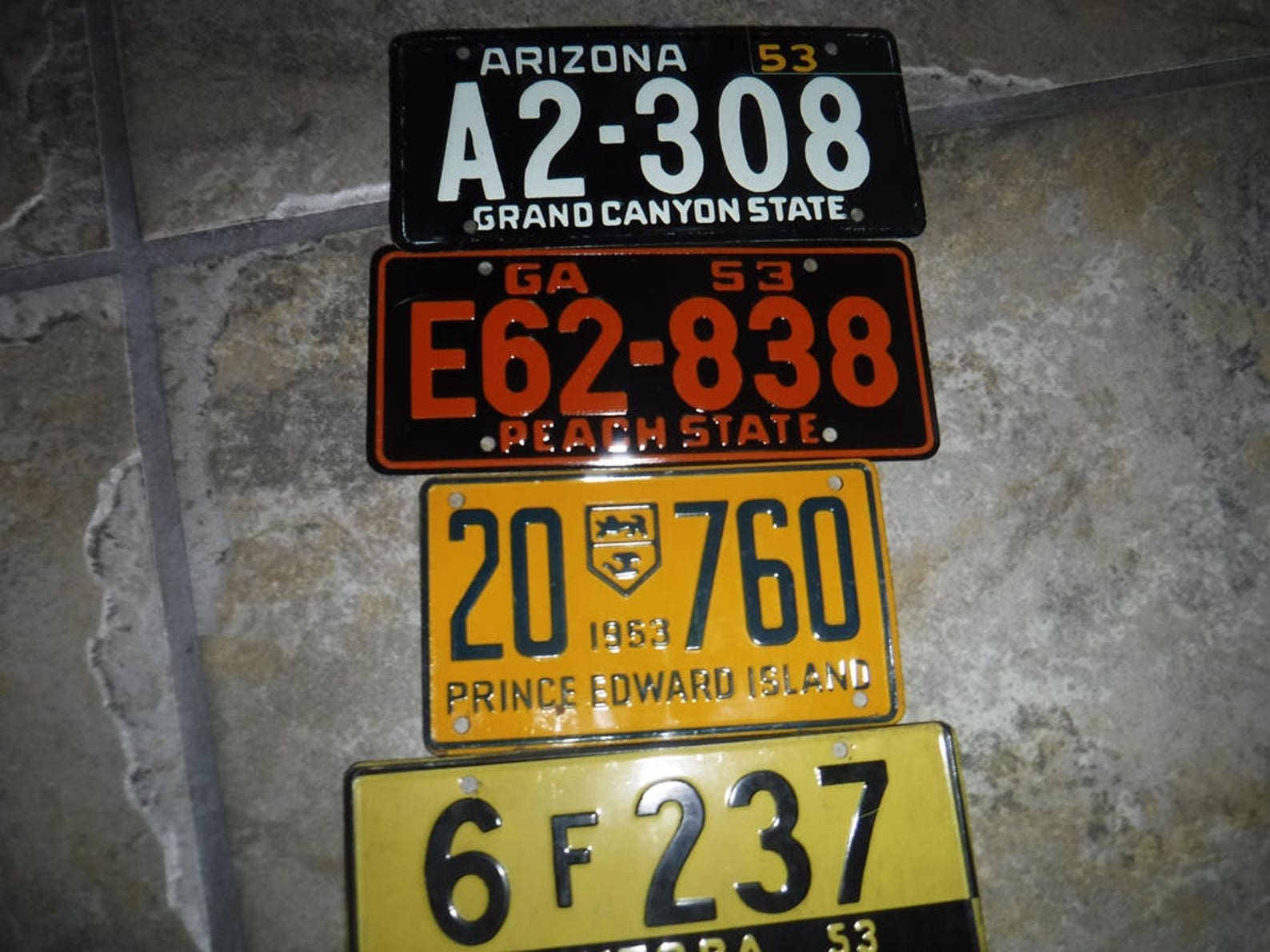 old bicycle license plates