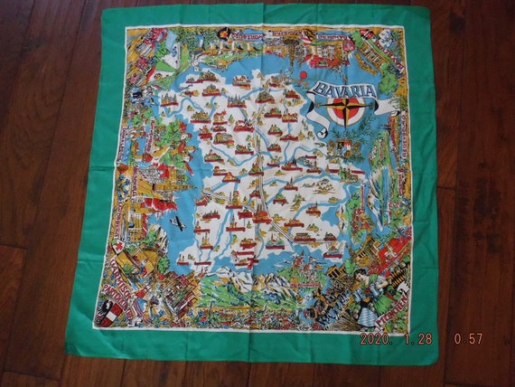 Bavaria Souvenir scarf 1950's - image 2