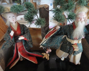 Japanese Dolls Older Man and Woman