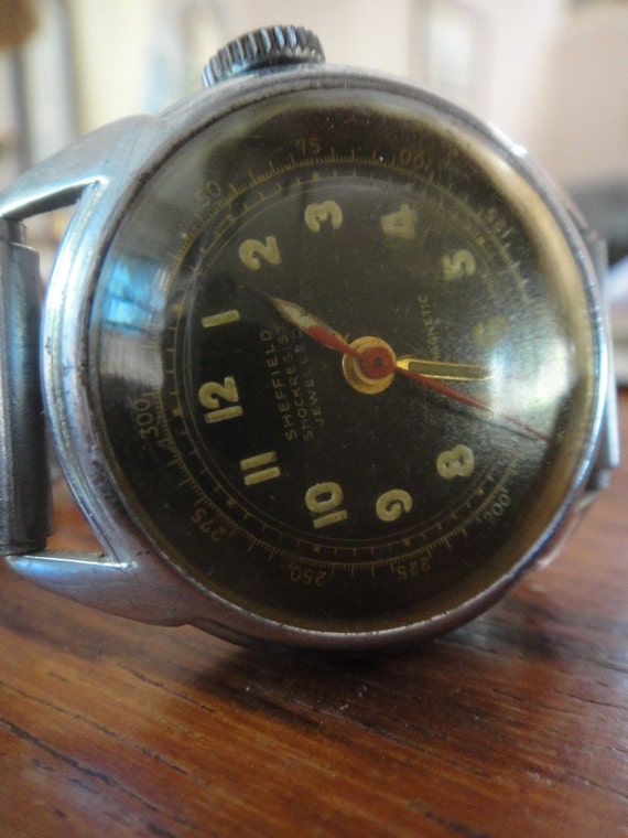 vintage Mens Sheffield shock resistant watch Swiss