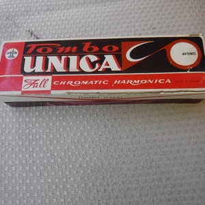 Tombo Unica Gakki #1244 slide Harmonica with 44 tones NOS Japan
