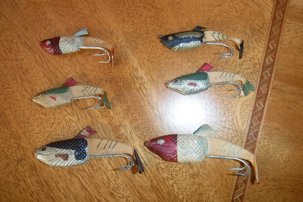 antique french fishing lures Fishing Lures Vivif X 8 France Vintage Rare