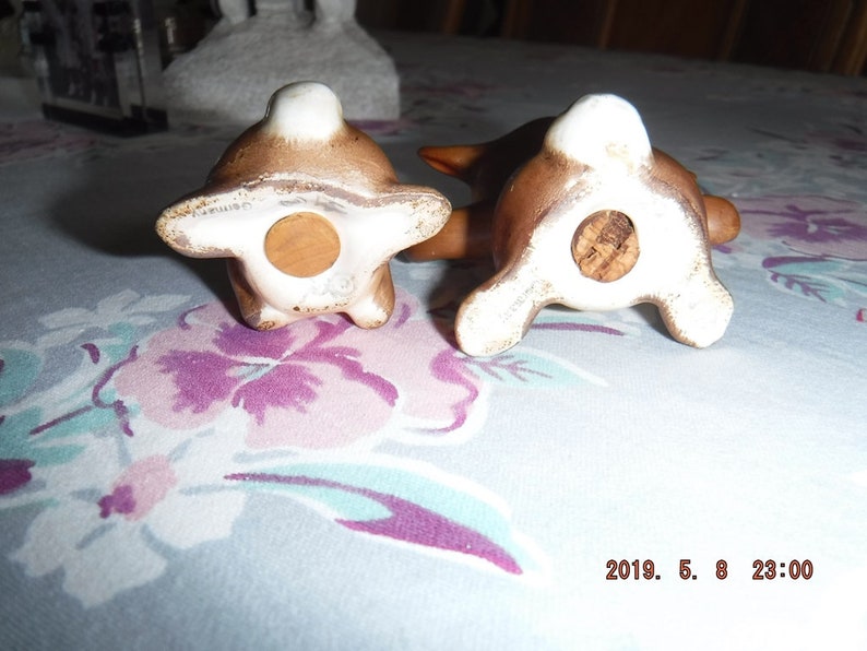 Thumper Walt Disney Goebel Germany RabbitBunny pair Cork Bottom Salt /& Pepper Set