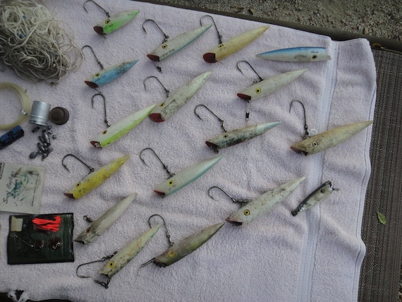 Fishing Lot Plug Lures Worms Net Weights Hooks and More