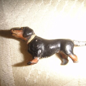 Dachshund Dog Germany Heyde? Cold Painted 1 3/4&quot;