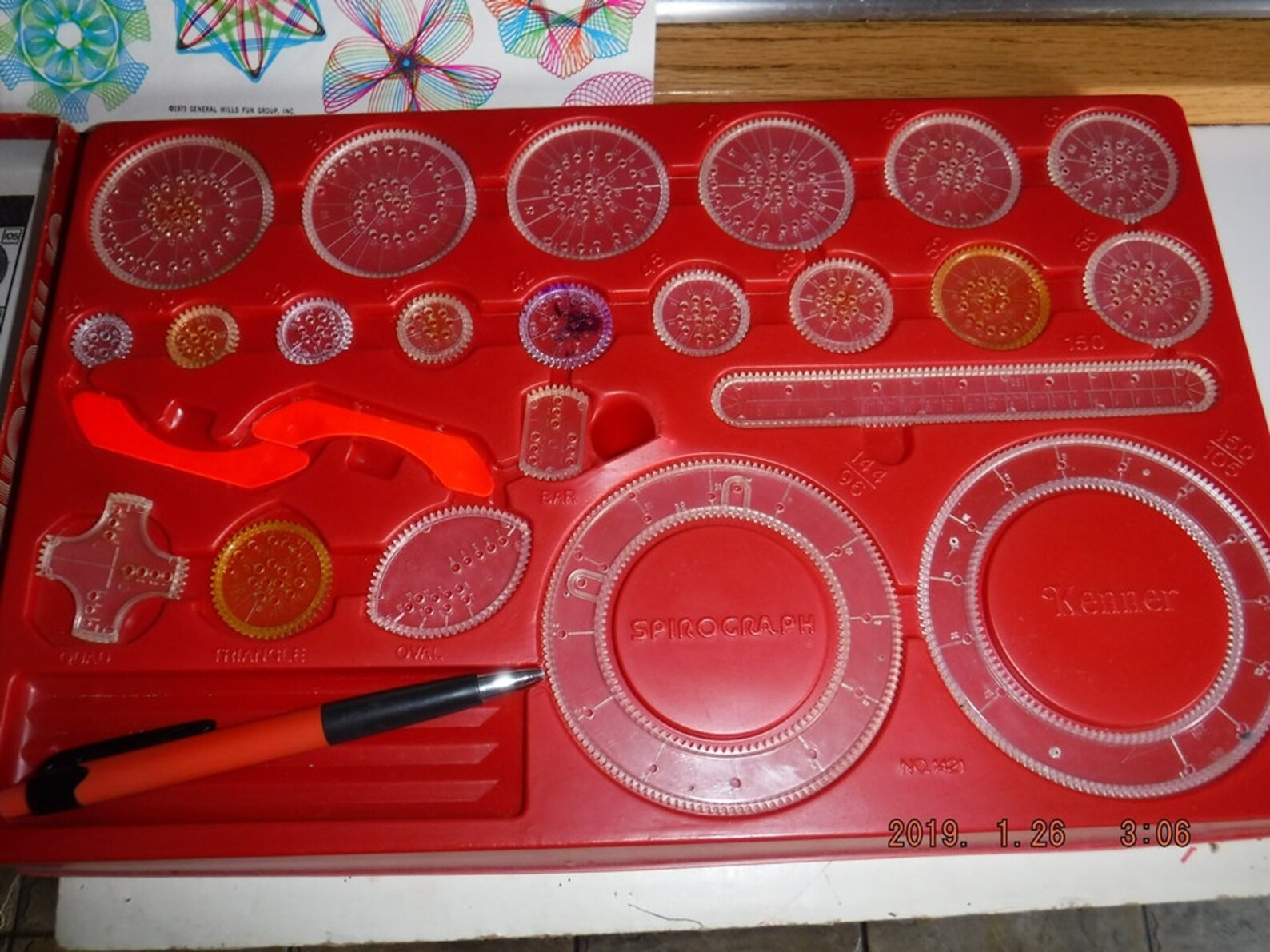 Kenner's Red Spirograph 1970's Art Drawing Tools/game Etsy