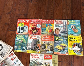Popular Science magazine lot of 12 issues 1960's A