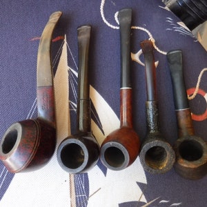 Vintage lot of estate rescue tobacco pipes/briars x 7 Colossals, Bruyere, Dr. G., Yello-Bole & Syncromatic