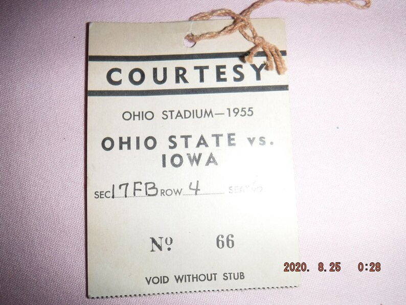 Vintage Ohio State Football Ticket Stubs 1955 85 86 90 93 and Etsy