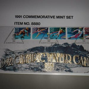 1992 Winter Games Official Postal Commemorative souvenir