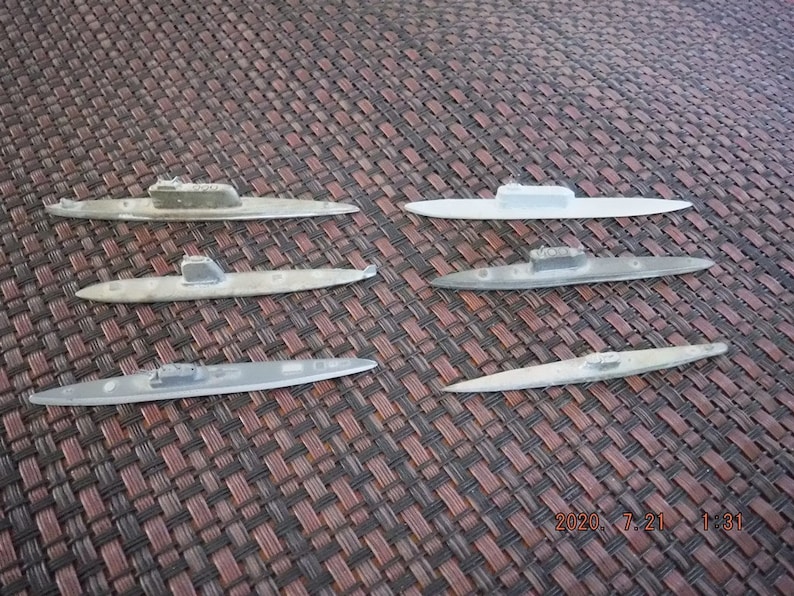 Submarine Miniature Lead Model Submarines 12400 194050's Etsy