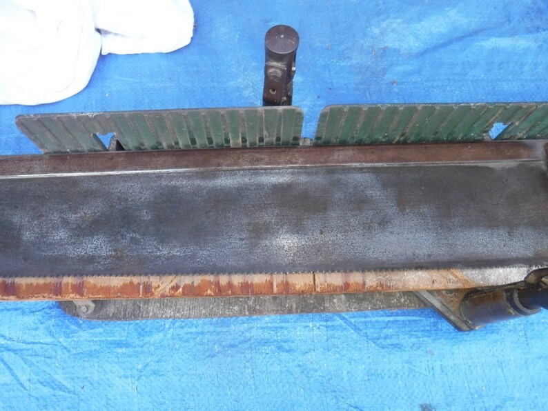 Langdon Acme Mitre Saw Box Size 2 model 73 and 24" Henry Disston & Sons Warranted Cast Steel Back hand saw image 6