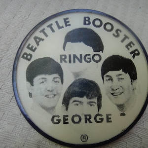 Beatles Rare Fan Club Lenticular Flicker Button