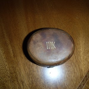 Ink Inkwell traveling set double glass wells in Leather case with metal body