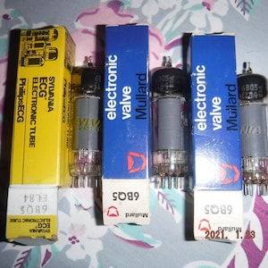 Paire De Tubes 6BQ5 EL84 Sylvania - NOS - Neufs Dans Boîte D'Origine