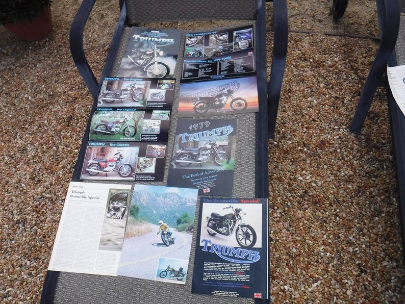 Triumph motorcycle brochures and articles 1978 & 1979 image 1