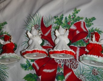 【bolo】　2A276　古家具 NAPCO Angels S116A X 2 and S116B X 2 Japan Spaghetti Trim Xmas - Etsy