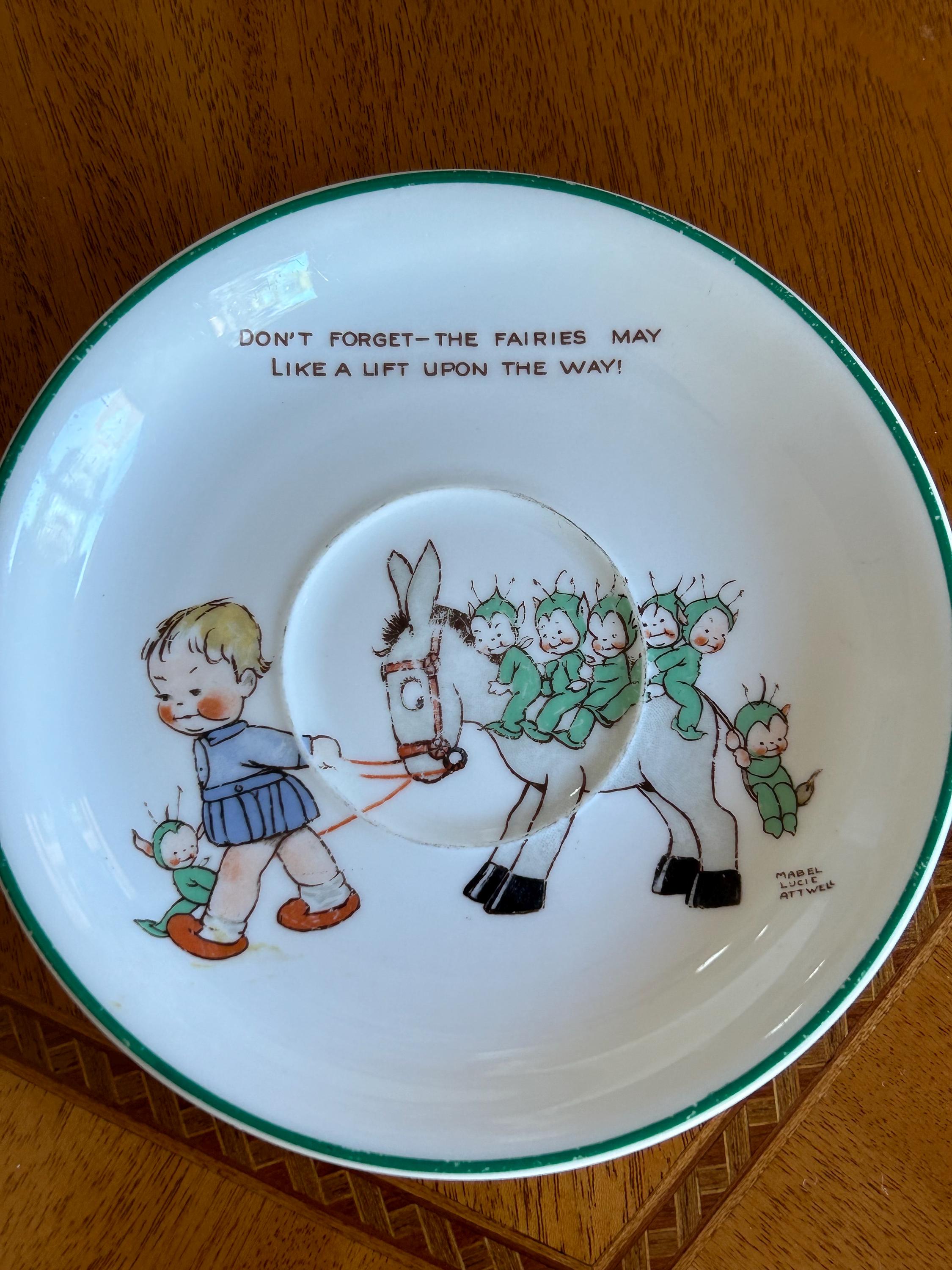 Shelley Mabel Lucie Attwell Nursery Ware Tea Plate Don