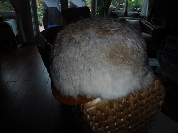 Newsboy Hat Rabbit Fur with bill vintage 1970's - image 2