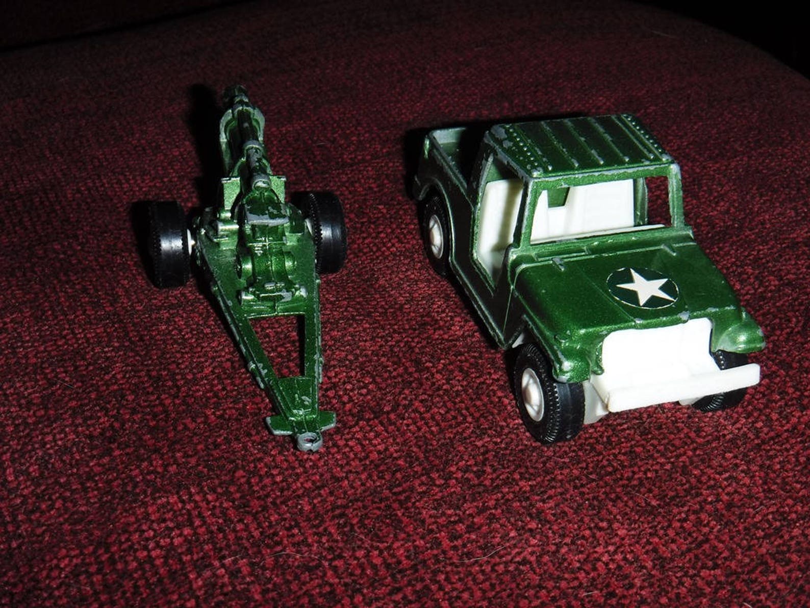 Vintage Tootsie Toy Diecast Metal Jeep 6 and Howitzer 2 Tank Etsy