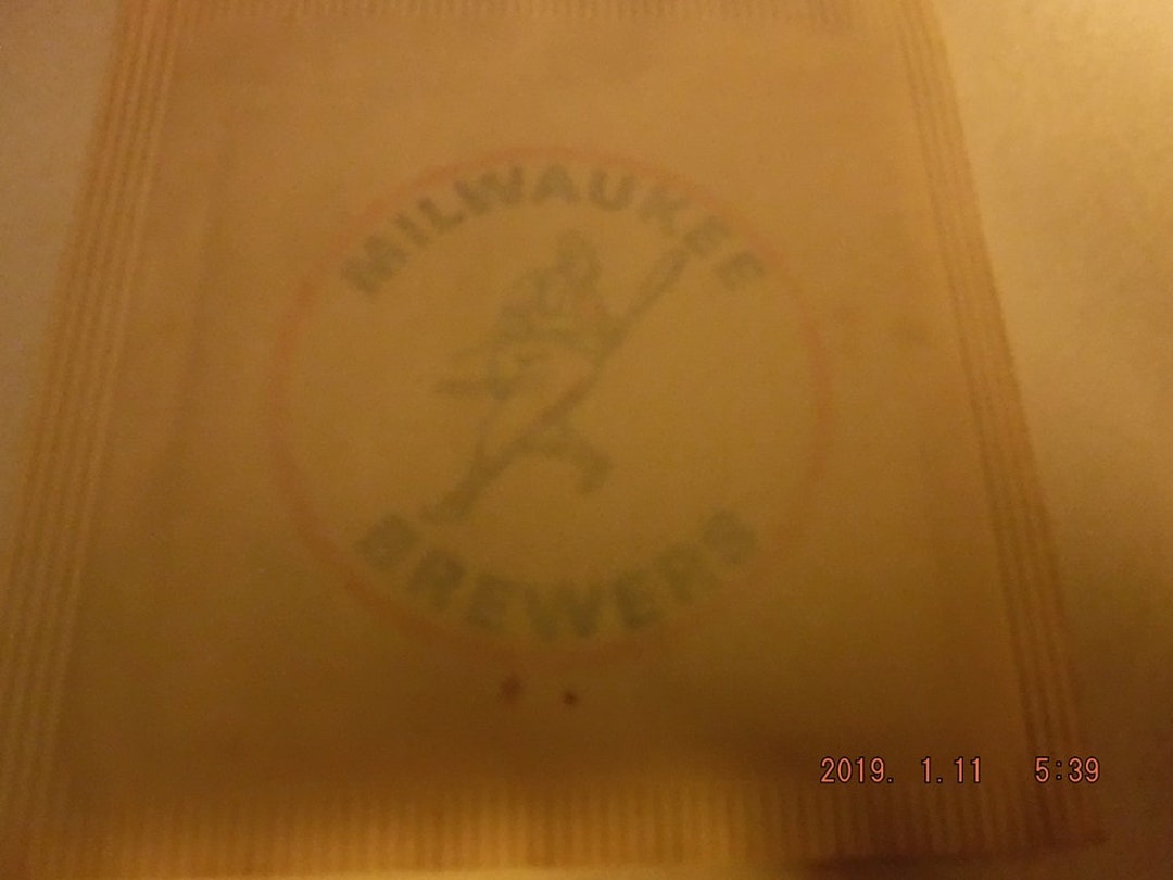 Milwaukee Brewers Beer Barrel Man Logo 19701977 Sealed Sticker Etsy