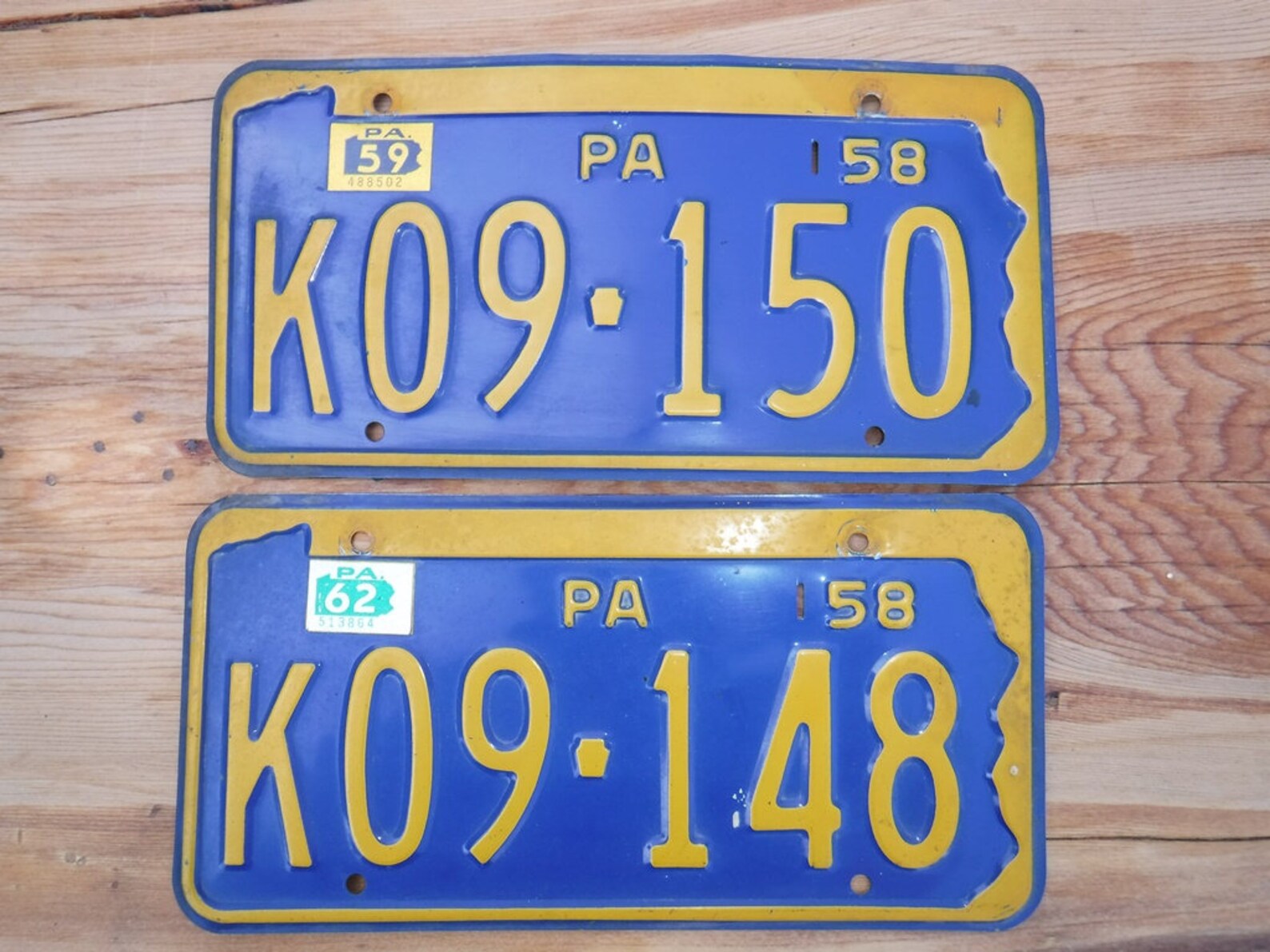 1958 PA metal license plates Etsy