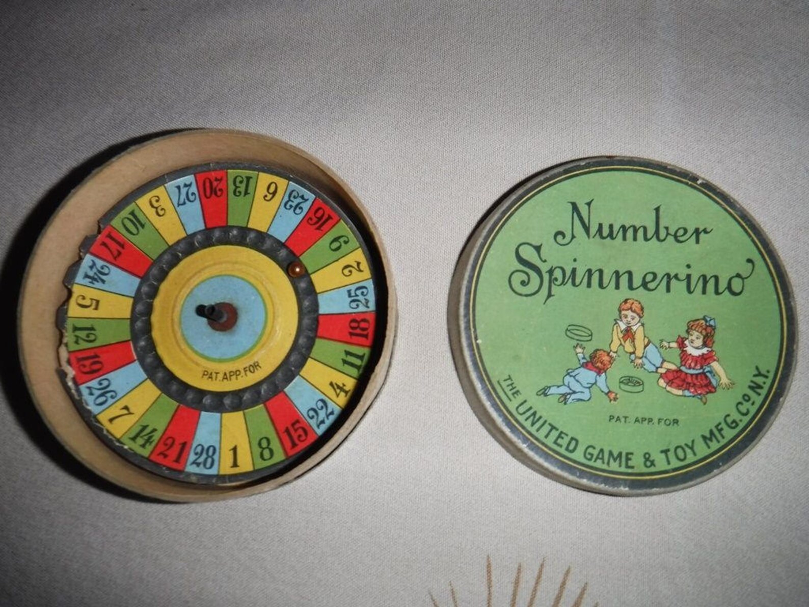 Vintage Hand Help Paper Number Game Spinnerino the United Game Etsy