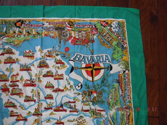 Bavaria Souvenir scarf 1950's - image 6