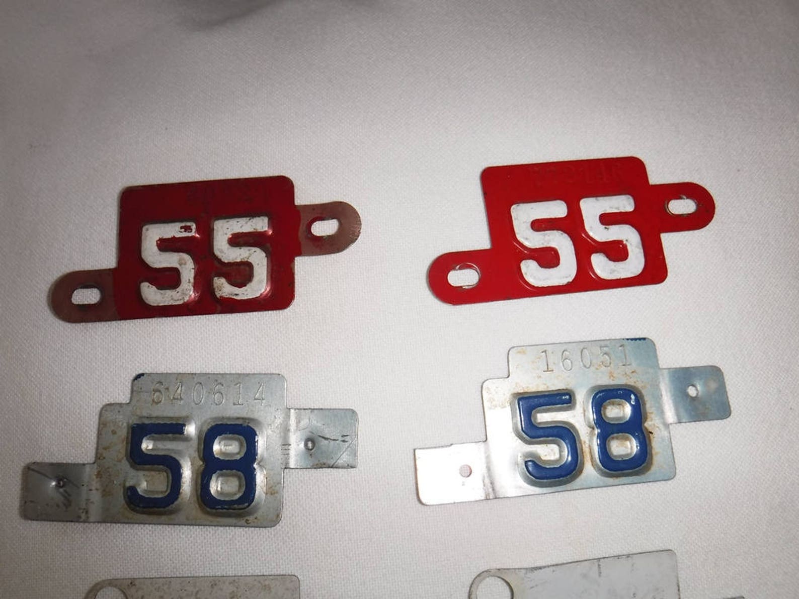 Corner License Plate Tabs 1955 X 2 1958 X 2 1959 X 2 and 1960 Etsy