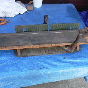 Langdon Acme Mitre Saw Box Size 2 model 73 and 24" Henry Disston & Sons Warranted Cast Steel Back hand saw image 1