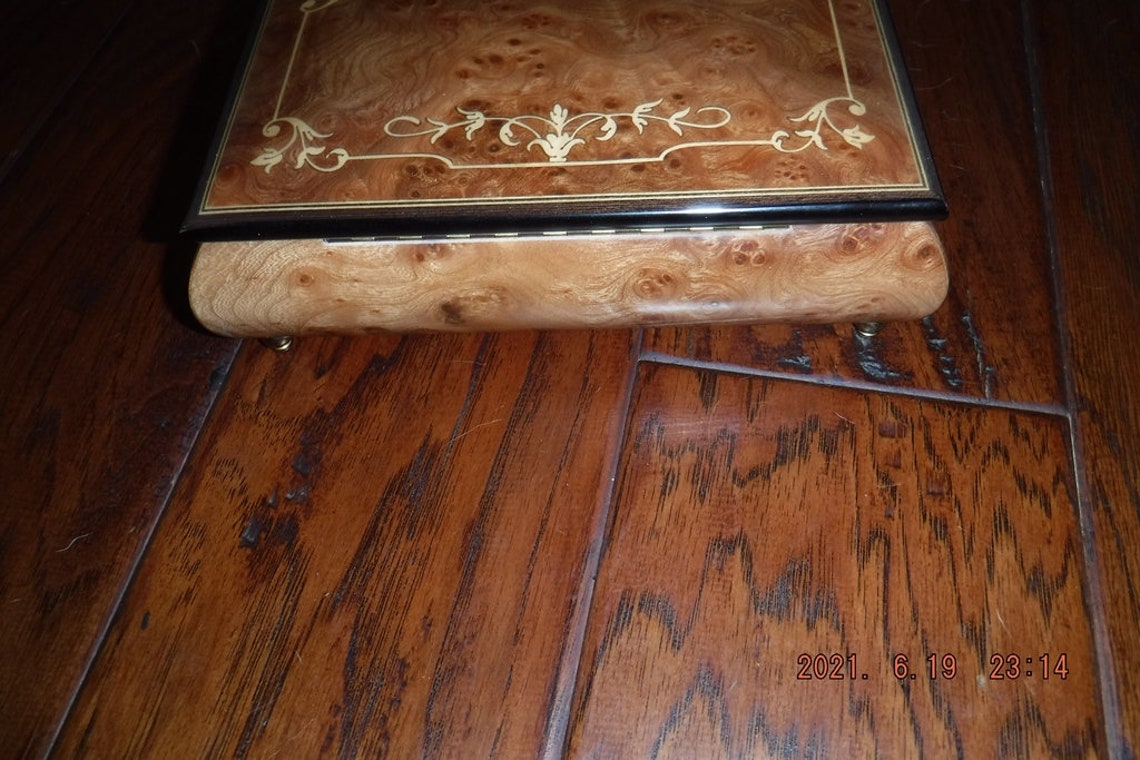San Francisco Music Box Company Wood Inlay Music Box Italy Etsy