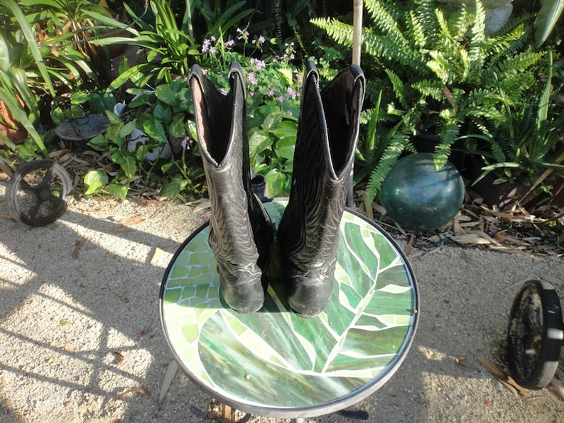 guess black leather boots