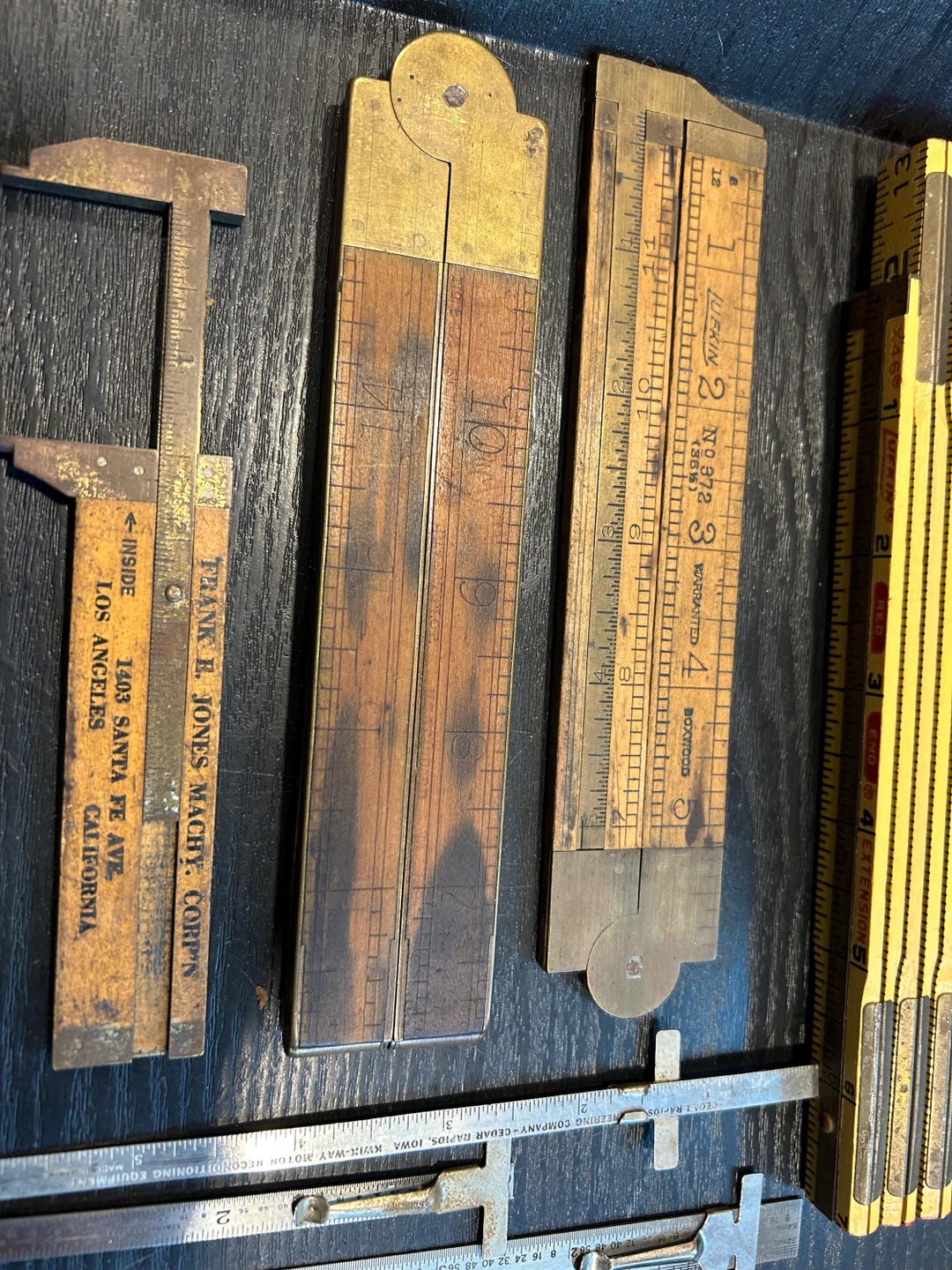 Wood and Brass Ruler Collection, Stevens & Co., Lufkin, Metal Rulers ...