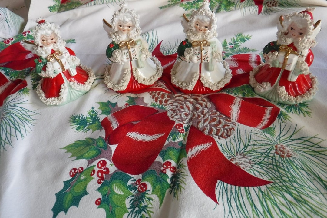 【bolo】　2A276　古家具 NAPCO Angels S116A X 2 and S116B X 2 Japan Spaghetti Trim Xmas - Etsy